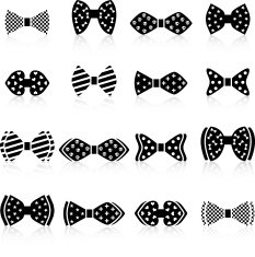 Bow tie with patterns