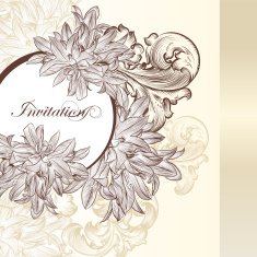 Elegant wedding invitation card for design