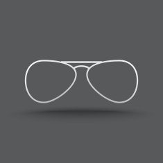 Vector of transparent glasses icon N4