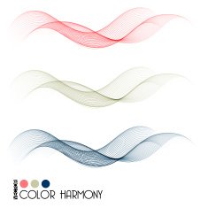 Set of color curve lines N2