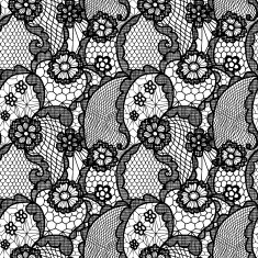 Lace seamless pattern with flowers N210