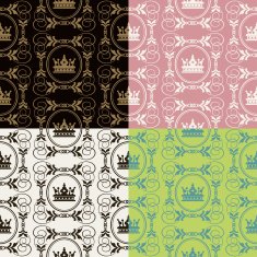 Set of seamless vintage patterns N76
