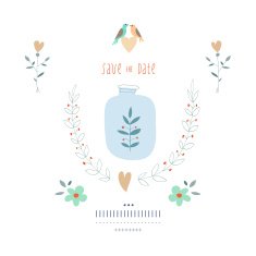 Vintage Save the date card N2