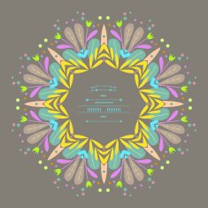 Pattern with vegetative elements Vector N6