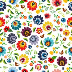Traditional folk floral pattern vector illustration N12