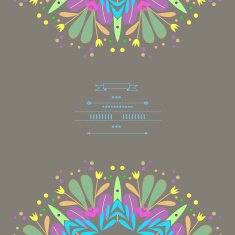 Pattern with vegetative elements Vector N7