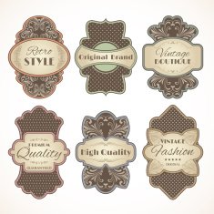 Vintage labels set N8