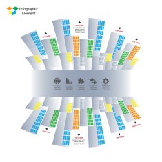 Vector infographic elements Modern business colorful city style
