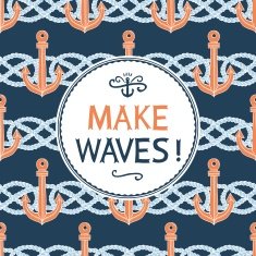 Retro anchors symbol on hipster background