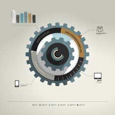 Exclusive circle flat infographic diagram N3