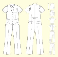 Man cashier or seller clothes N2