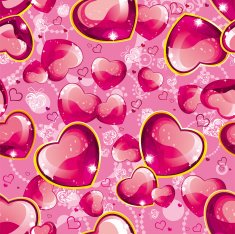 Vector Seamless Pattern with Hearts N14