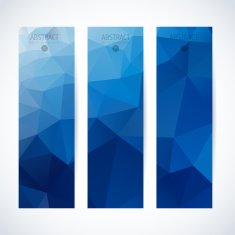 Abstract mosaic vertical banners set N26