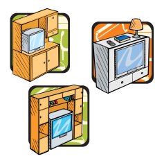 Furniture Illustrations V TV Sets (Vector)