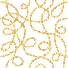 Golden chains on white background seamless pattern N2