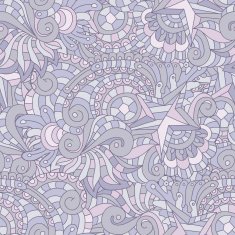 Vector seamless texture with abstract flowers N17