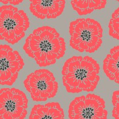 Seamless floral pattern with blooming poppies N6