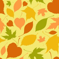Seamless pattern with stylized silhouette leaves N7