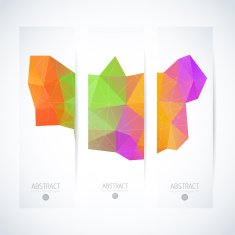 Abstract vector vertical mosaic banners N84