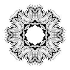 Ornamental round lace pattern is like mandala N50