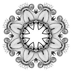 Ornamental round lace pattern is like mandala N51