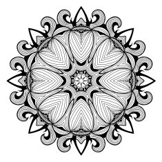 Ornamental round lace pattern is like mandala N52