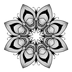 Ornamental round lace pattern is like mandala N53