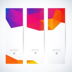 Abstract vector vertical mosaic banners N92