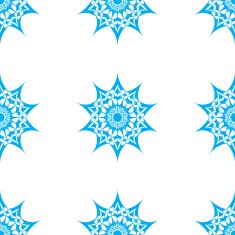 elaborate flower and star seamless pattern background