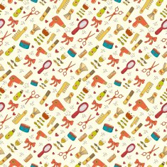 Barber's shop seamless pattern