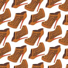 Beautiful leopard shoes pattern