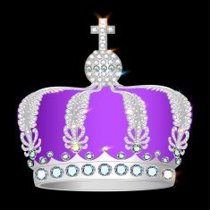 crown of silver platinum and precious stones N2