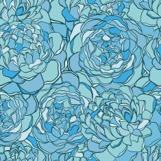 Beautiful seamless pattern with hand-drawn flowers