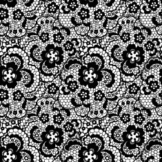Lace seamless pattern with flowers N212
