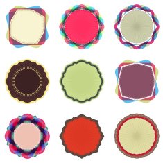 Set of vintage style labes ornaments