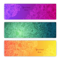 Unique pattern card set with art flowers and leaves N4
