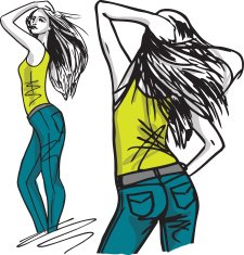 Fashion woman illustration N4