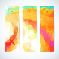 Abstract vector vertical mosaic banners N95