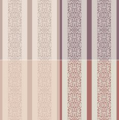 seamless vertical floral stripes pattern