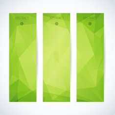 Abstract mosaic vertical banners set N30