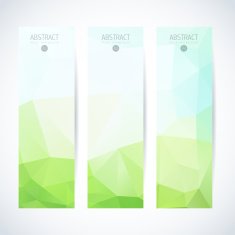 Abstract mosaic vertical banners set N31