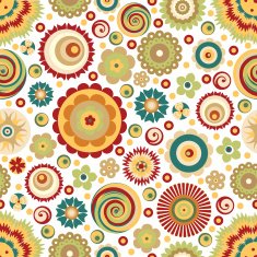 flowers vector abstract seamless pattern endless floral background N20