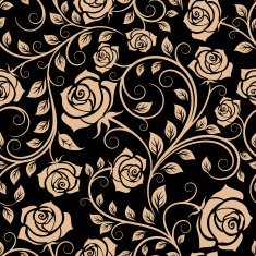 Seamless Pattern with Rose Flowers N2