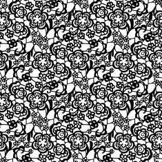 Lace seamless pattern with flowers N214