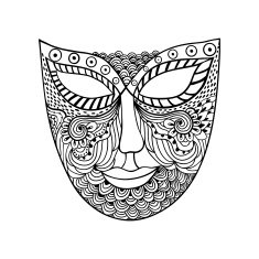 Stylized carnival mask N4