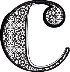 Fashion font Letter C N2