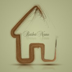 Vector house of hair Barber name Eps10