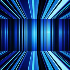 Abstract blue and white warped stripes background