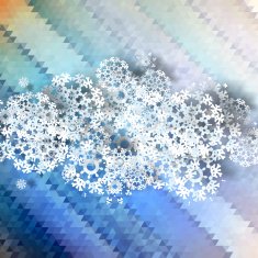 Abstract snowflake on geometric pattern EPS10