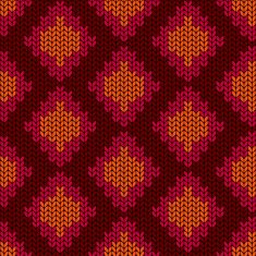Knitted seamless pattern with rhombus N4